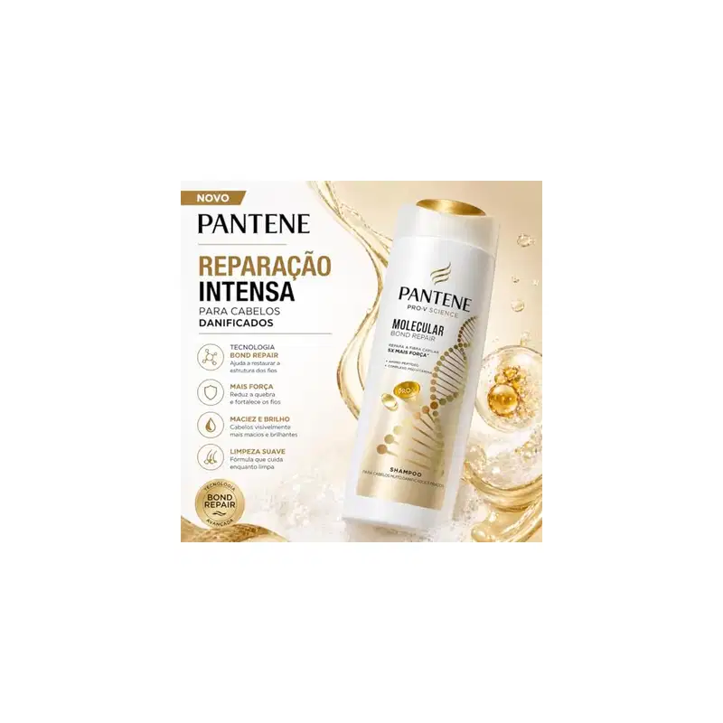 Kit Pantene Molecular Bond Repair Shampoo 300 mL e Condicionador 150 mL