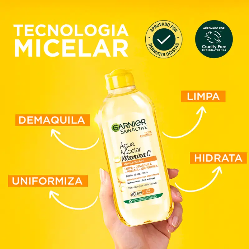 Garnier SkinActive Vitamina C Antioleosidade - Água Micelar 400ml