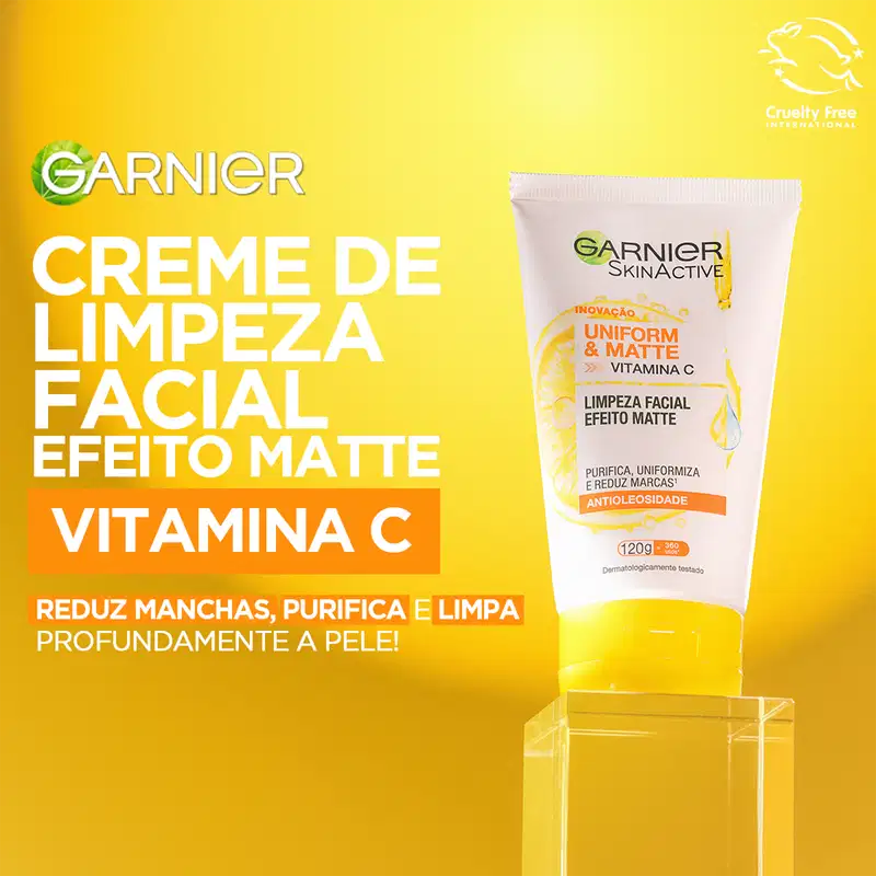 Garnier SkinActive Uniform & Matte Vitamina C Antioleosidade - Gel de Limpeza Facial 120g