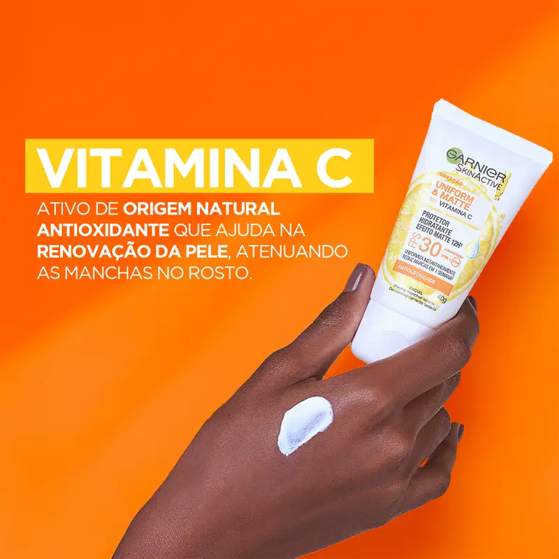 Garnier SkinAtive Uniform & Matte FPS30 - Protetor Hidratante Facial 40g