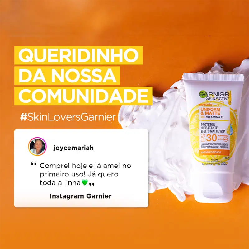 Garnier SkinAtive Uniform & Matte FPS30 - Protetor Hidratante Facial 40g