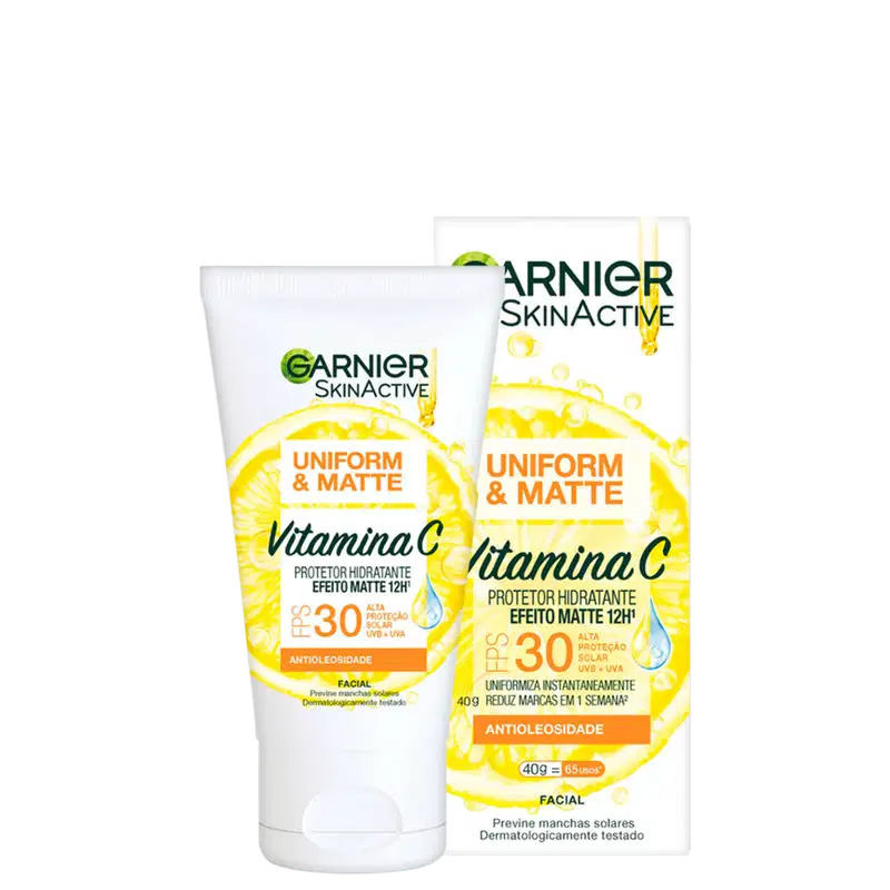Garnier SkinAtive Uniform & Matte FPS30 - Protetor Hidratante Facial 40g