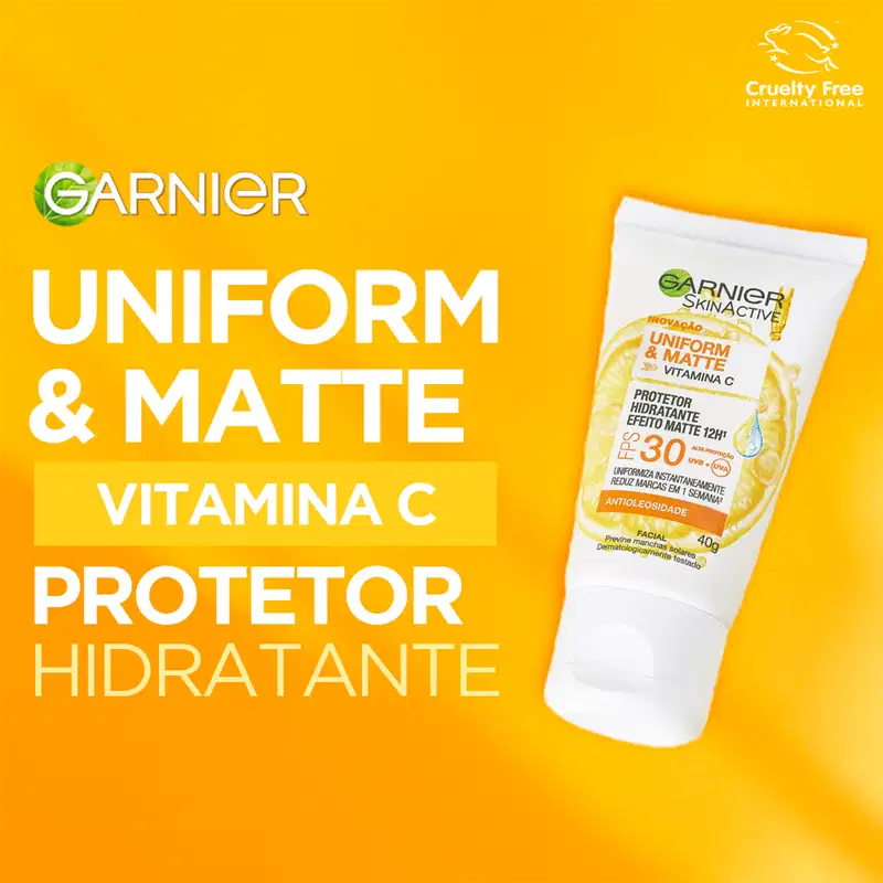 Garnier SkinAtive Uniform & Matte FPS30 - Protetor Hidratante Facial 40g