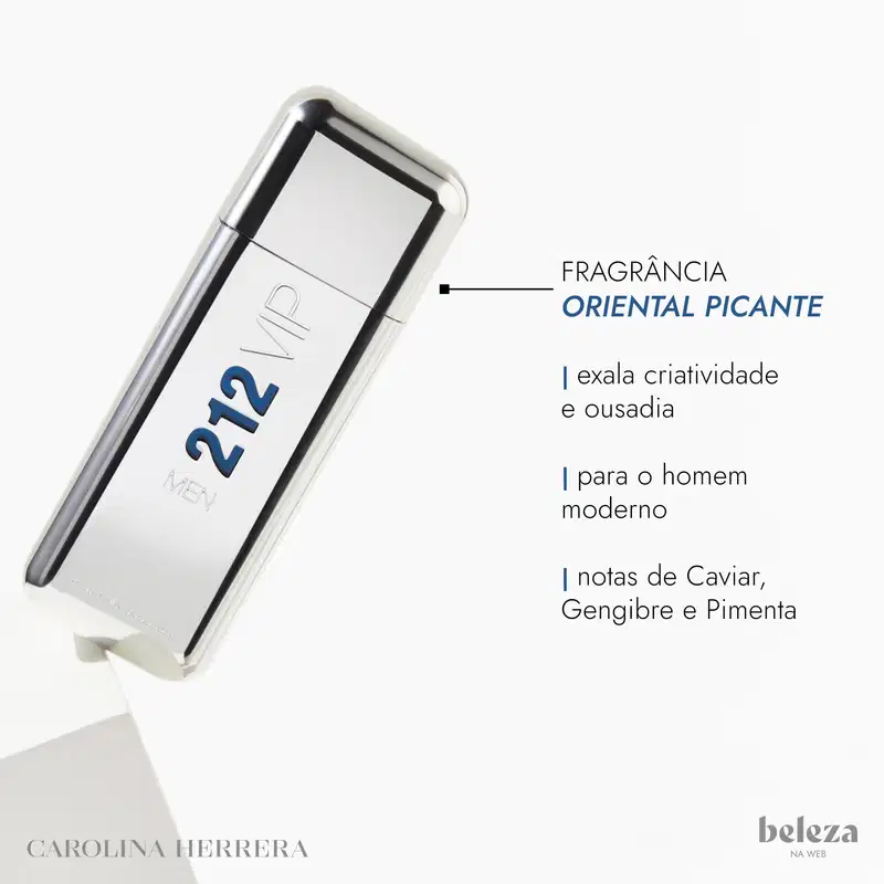 212 VIP Men Carolina Herrera Eau de Toilette - Perfume Masculino 50ml