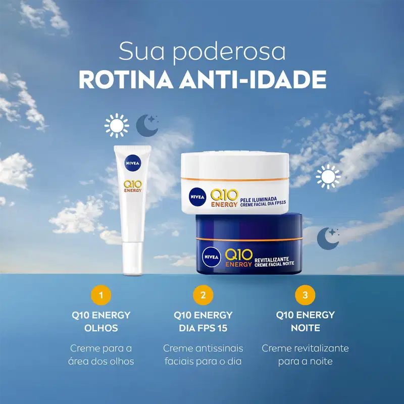 NIVEA Q10 Energy Dia FPS 15 - Creme Facial Antissinais 50g
