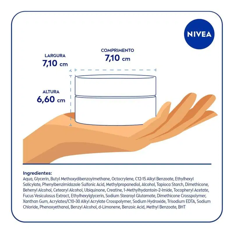 NIVEA Q10 Power Dia FPS 30 Pele Mista a Oleosa - Creme Facial Antissinais 50g