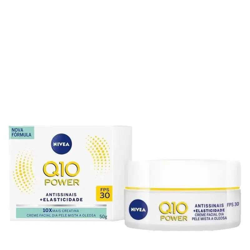 NIVEA Q10 Power Dia FPS 30 Pele Mista a Oleosa - Creme Facial Antissinais 50g