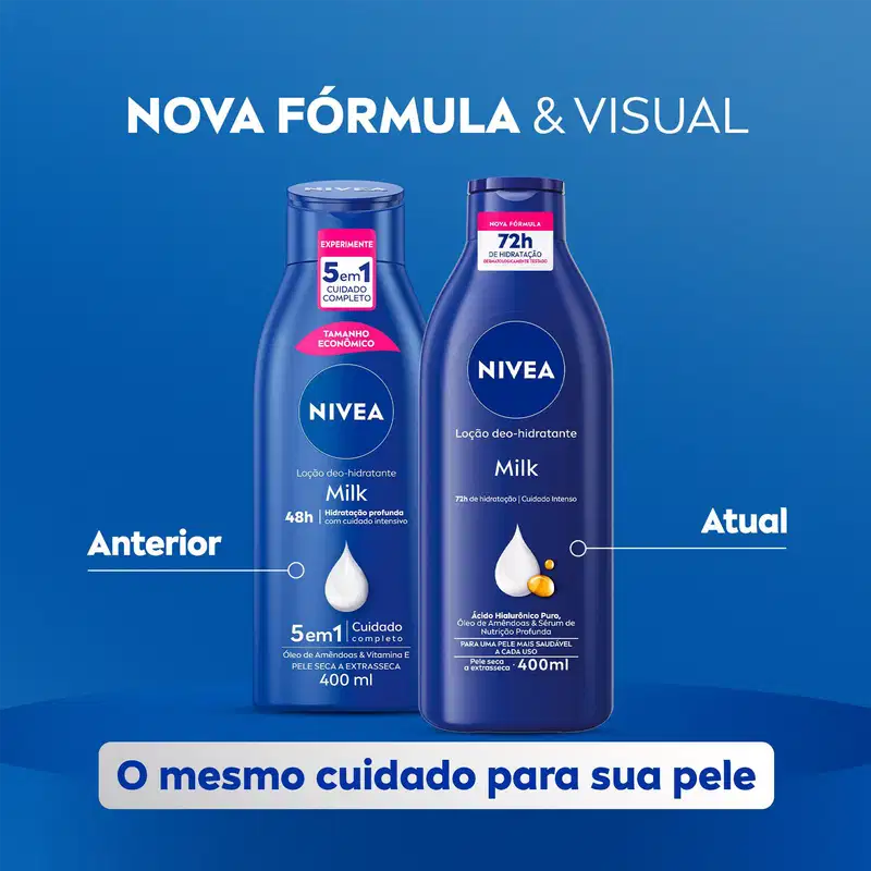 NIVEA Milk Pele Seca a Extrasseca - Loção Hidratante 400ml