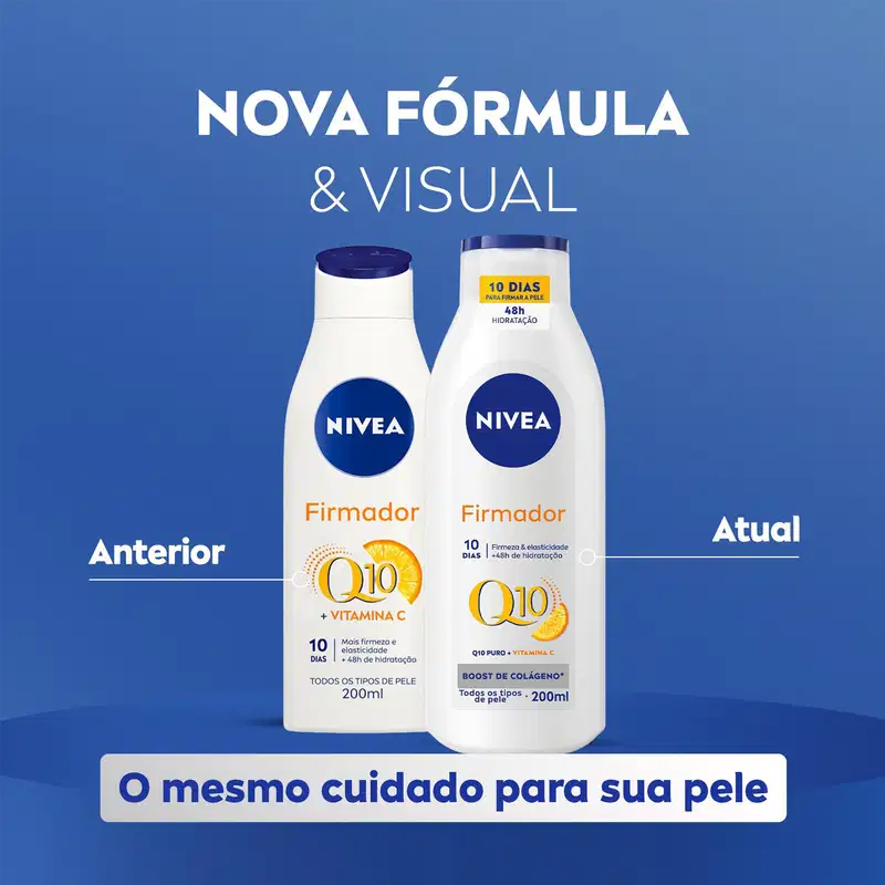 NIVEA Firmador Q10 + Vitamina C Todos os Tipos de Pele - Loção Hidratante 200ml