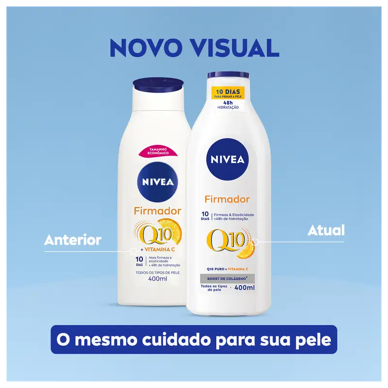 NIVEA Firmador Q10 + Vitamina C Todos os Tipos de Pele - Loção Hidratante 400ml