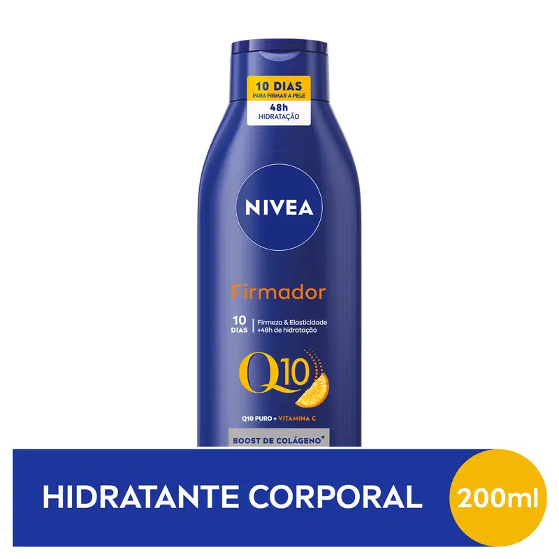 NIVEA Firmador Q10 + Vitamina C Pele Seca - Loção Hidratante Corporal 200ml