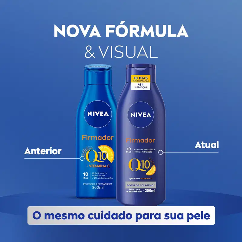 NIVEA Firmador Q10 + Vitamina C Pele Seca - Loção Hidratante Corporal 200ml