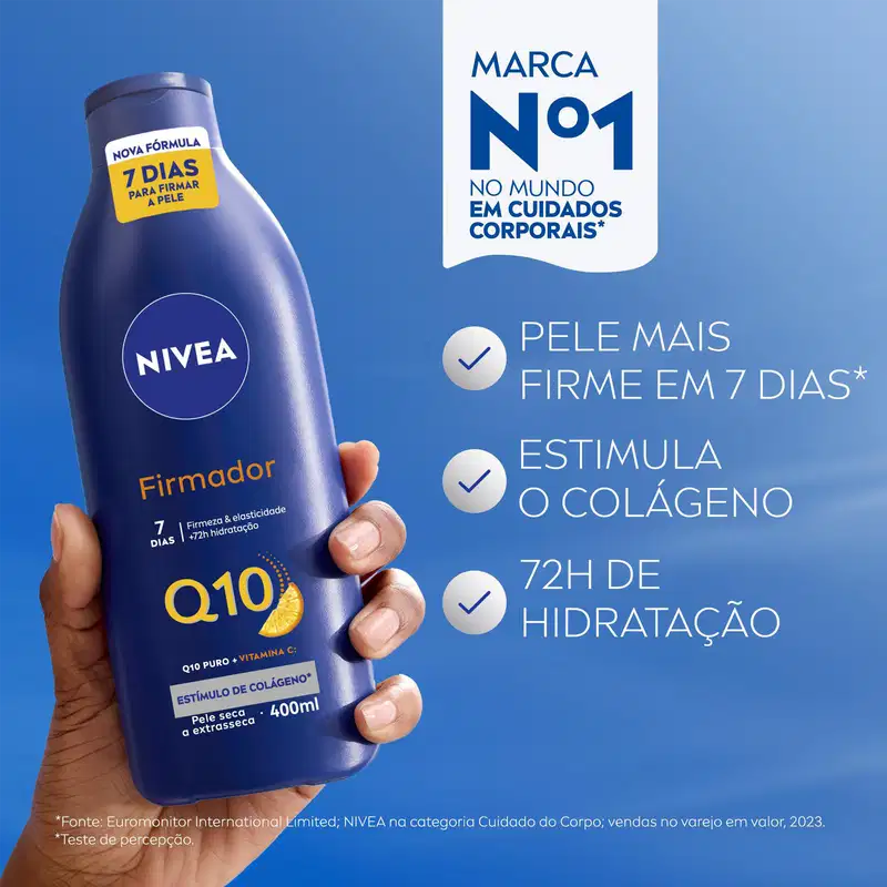 NIVEA Firmador Q10 + Vitamina C Pele Seca - Loção Hidratante Corporal 400ml