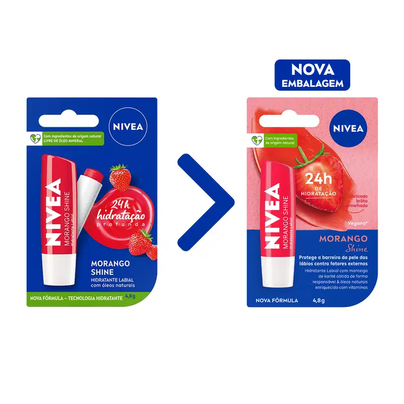 NIVEA Morango Shine - Hidratante Labial 4,8g