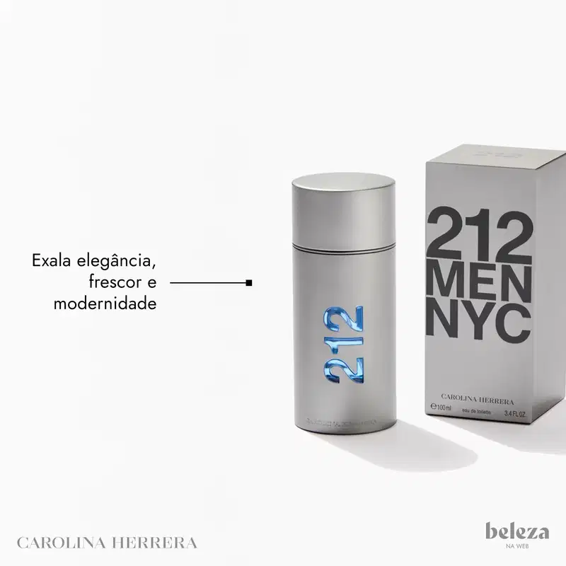 212 Men Carolina Herrera Eau de Toilette - Perfume Masculino 50ml