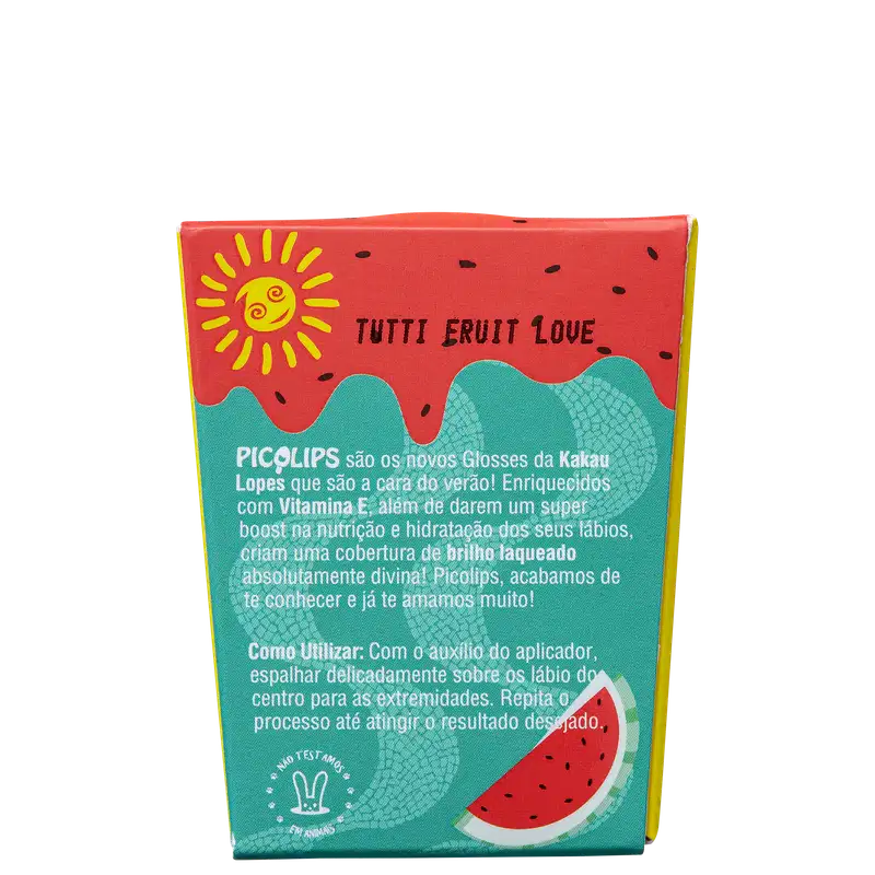 Kakau Lopes Picolips Tutti Fruti Love - Gloss Labial 3ml