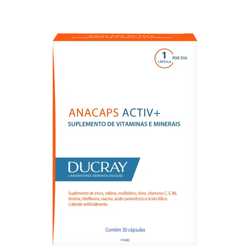 Ducray Anacaps Activ+ Antiqueda - Suplemento Vitamínico (30 Cápsulas)