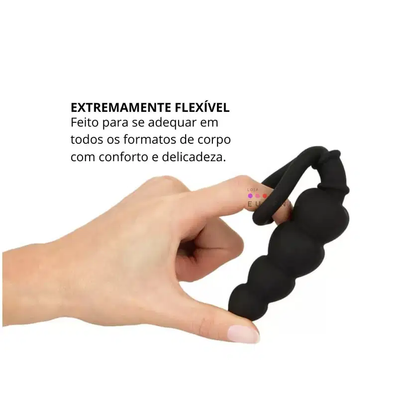 Plug Anal com Formato de Coração e Escalonado em Silicone 14,8cm x 5,7cm