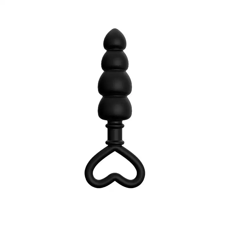 Plug Anal com Formato de Coração e Escalonado em Silicone 14,8cm x 5,7cm
