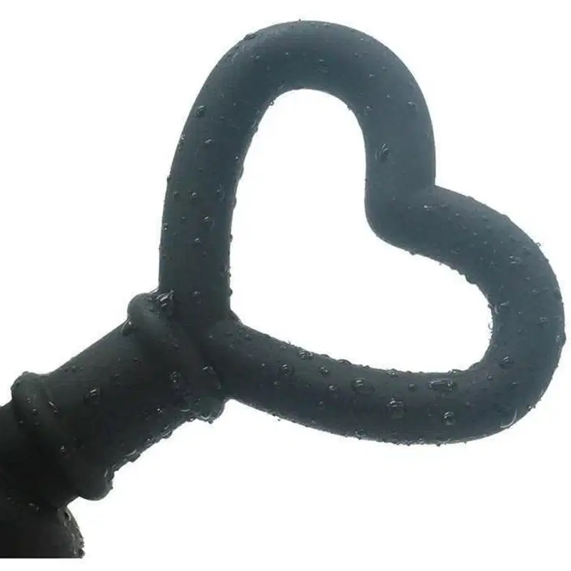 Plug Anal com Formato de Coração e Escalonado em Silicone 14,8cm x 5,7cm