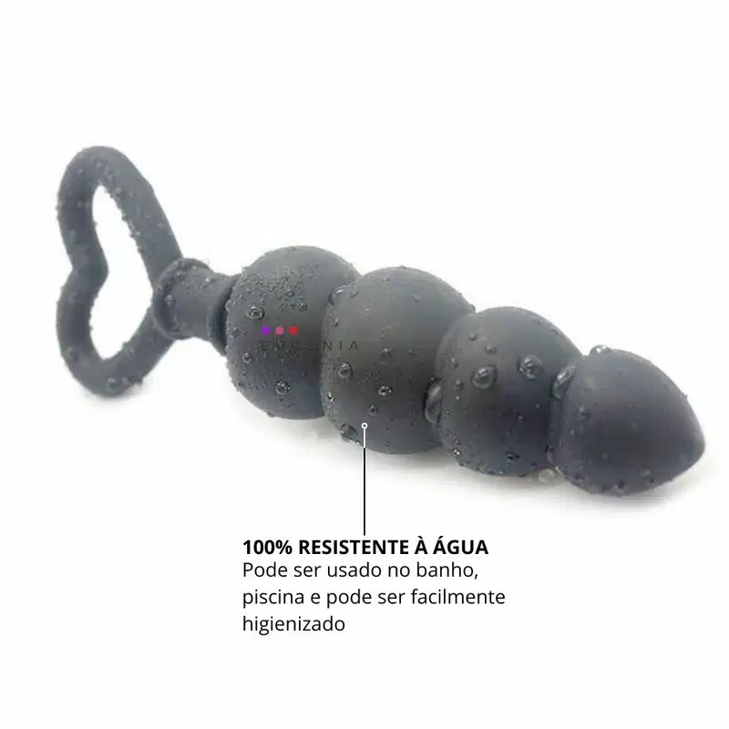 Plug Anal com Formato de Coração e Escalonado em Silicone 14,8cm x 5,7cm