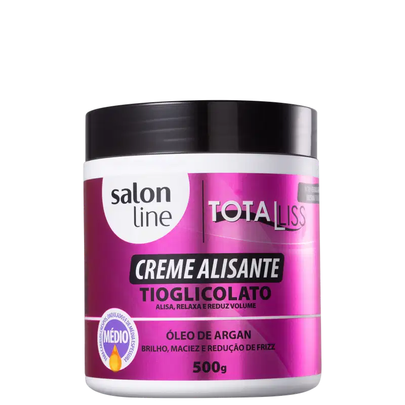 Salon Line Argan Oil Médio - Creme Alisante 500g