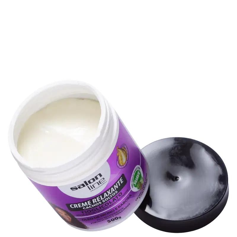 Salon Line Tioglicolato Óleo de Rícino e Babosa Suave - Creme Relaxante 500g