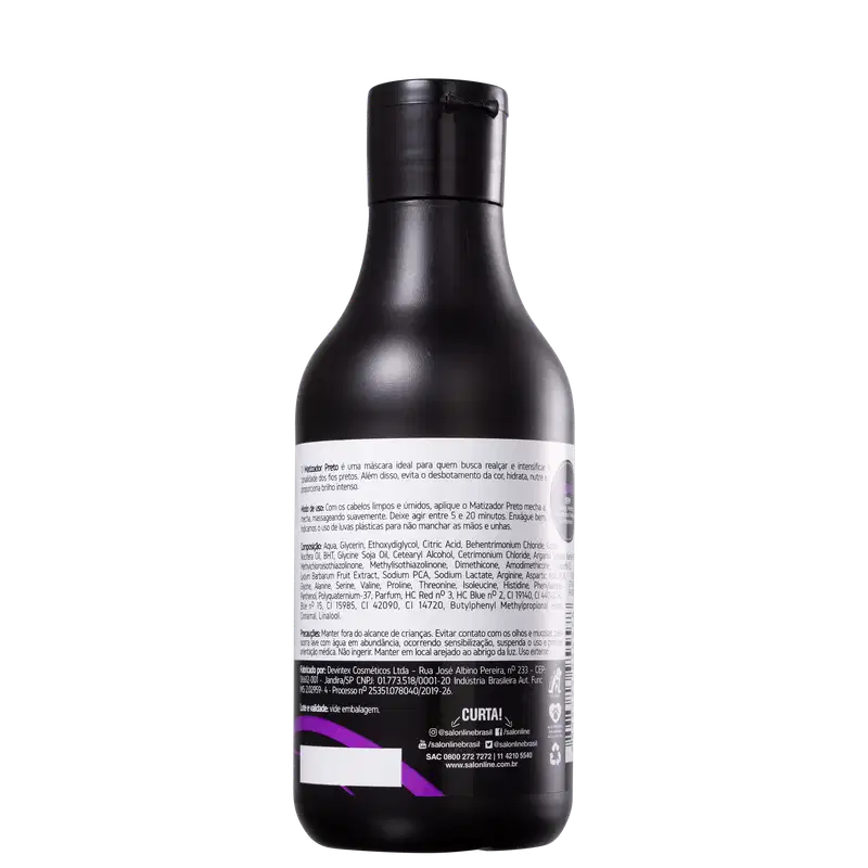Salon Line Profissional Preta - Máscara Matizadora 290ml