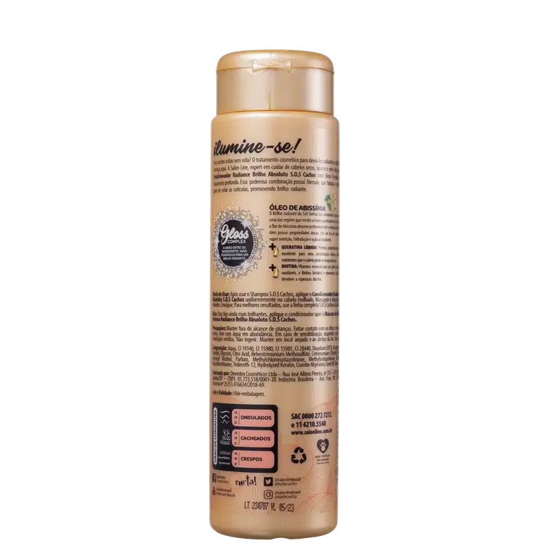 Salon Line S.O.S Cachos Radiance Brilho Absoluto - Condicionador 300ml