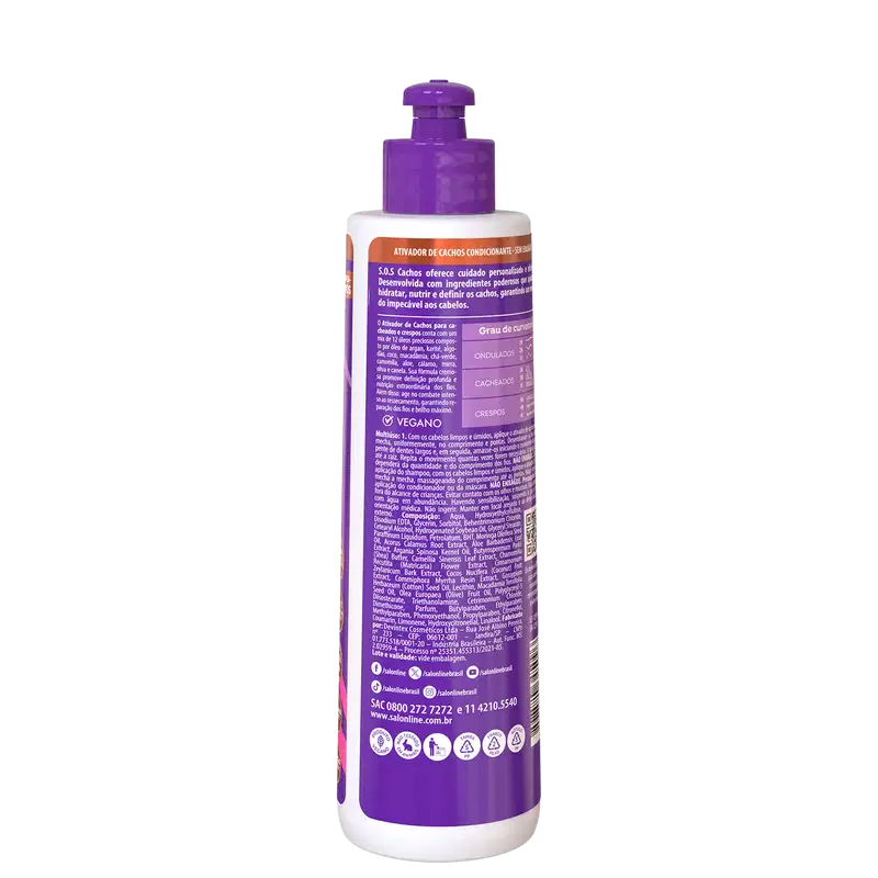 Salon Line S.O.S Cachos Super Óleos - Ativador de Cachos 300ml