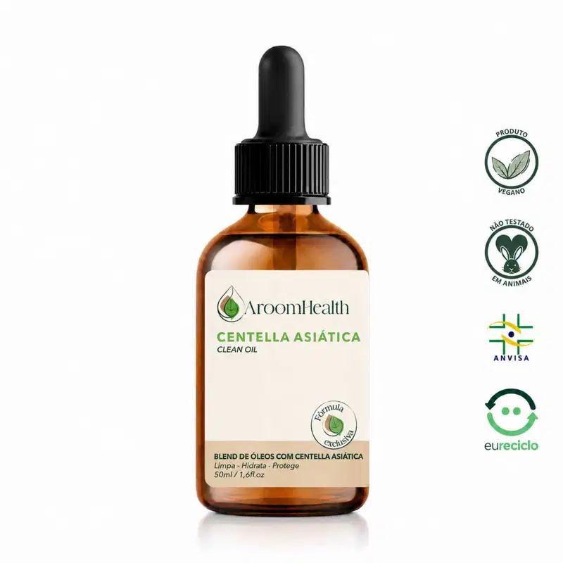 Centella Asiática Clean Oil 50 ml Fórmula Exclusiva AroomHealth