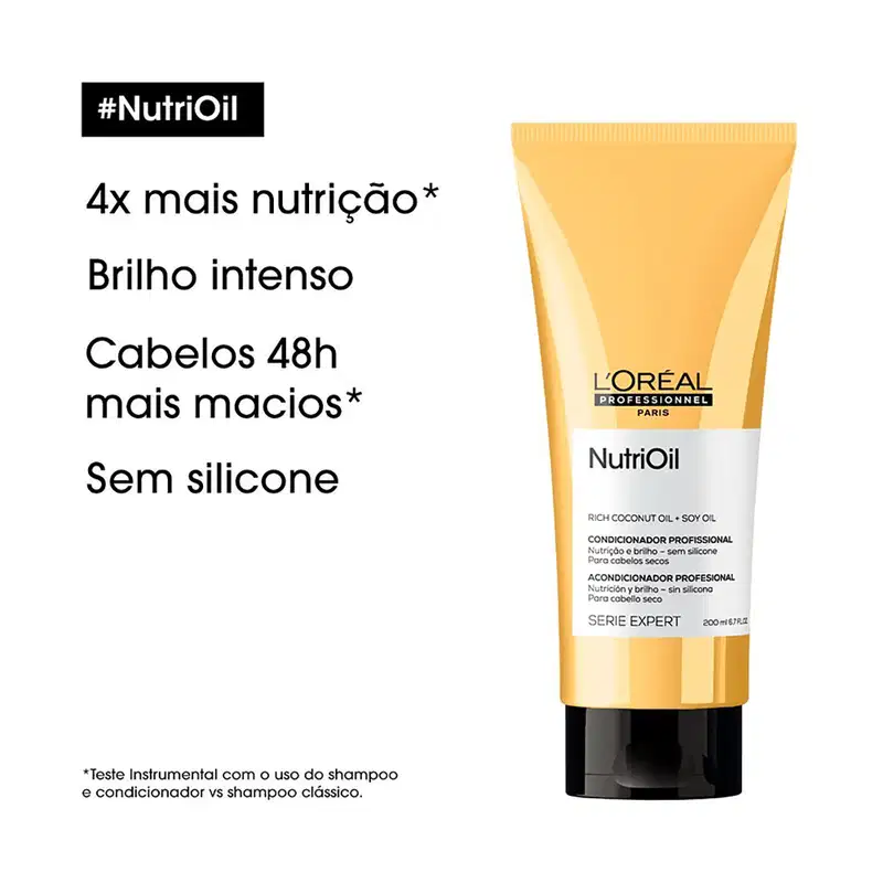 Kit L'Oréal Professionnel Serie Expert NutriOil Shampoo Condicionador e Máscara P (3 produtos)
