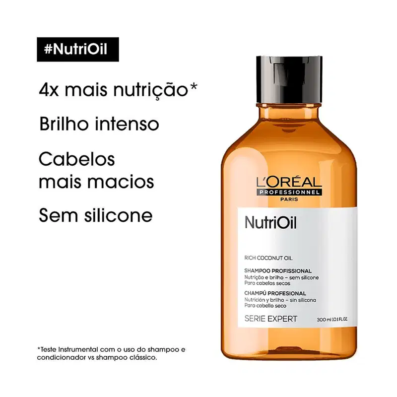 Kit L'Oréal Professionnel Serie Expert NutriOil Shampoo Condicionador e Máscara P (3 produtos)