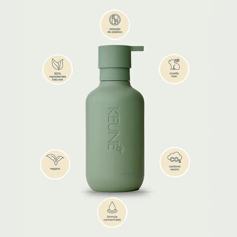 Kit Keune So Pure Cool Shampoo Refil Extra e Dispenser (3 produtos)