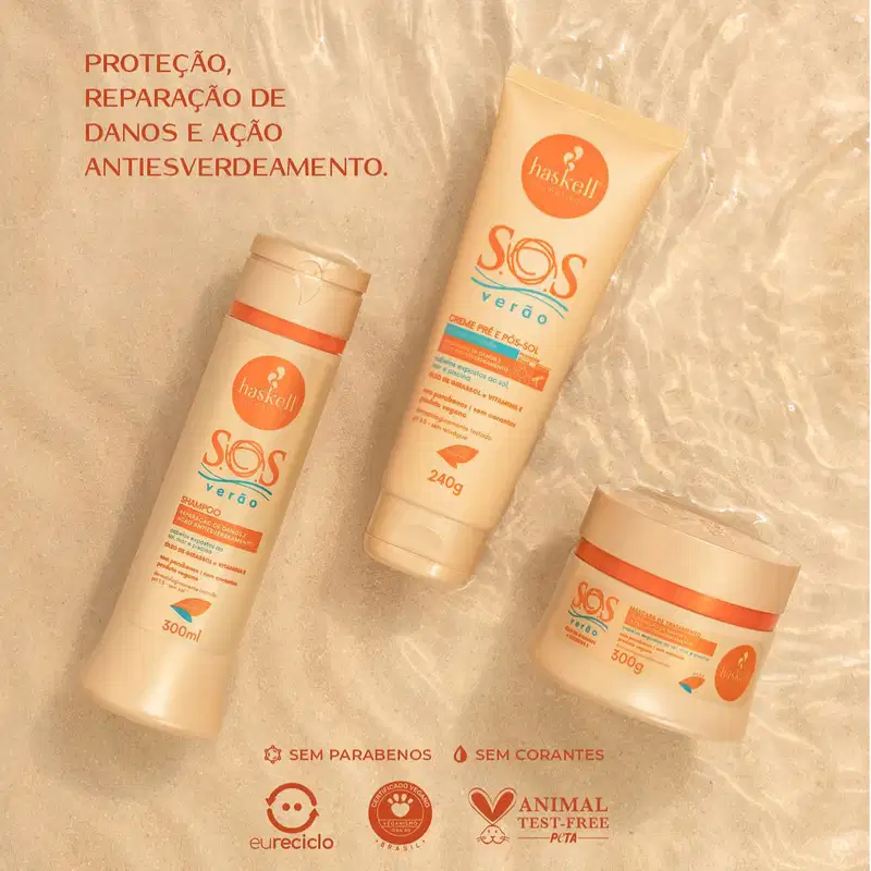 Kit Haskell S.O.S Verão Pós Sol Shampoo Extra (2 unidades)