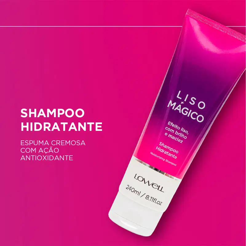 Kit Lowell Liso Mágico Shampoo Fluído Termoativado (2 produtos)