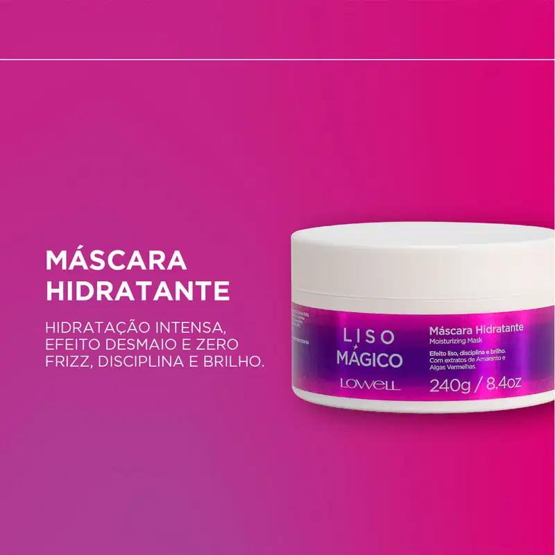 Kit Lowell Liso Mágico Máscara Fluído (2 produtos)