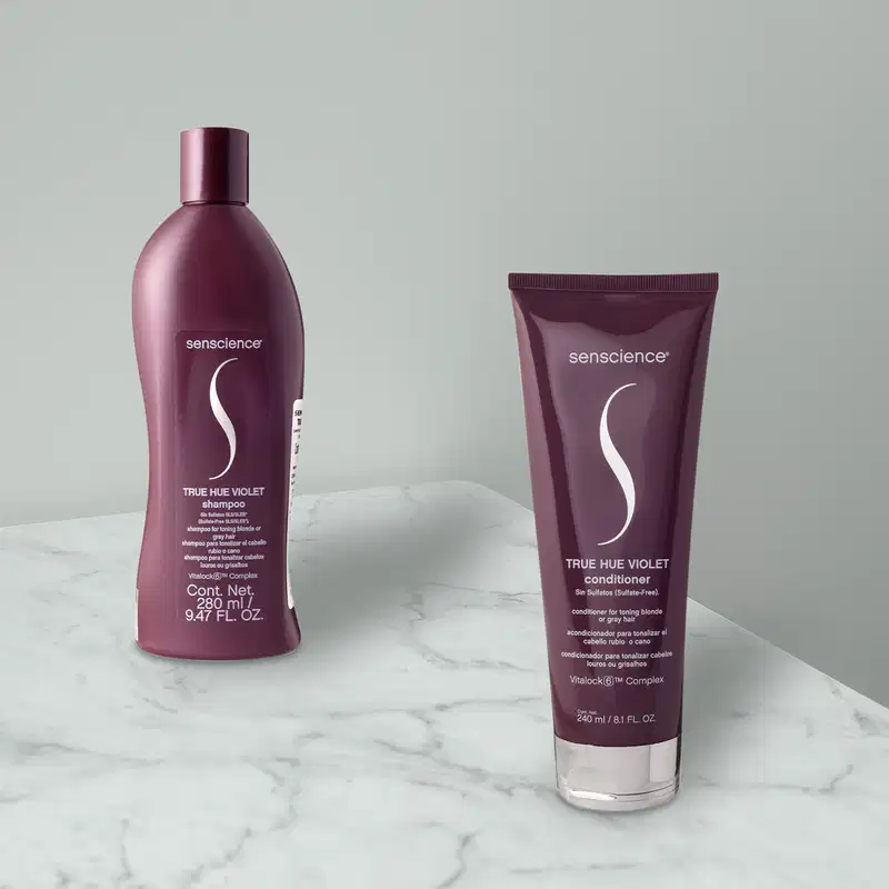 Kit Senscience True Hue Violet Shampoo Condicionador Máscara 200 C.P.R. (4 produtos)