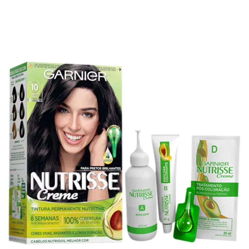 Garnier Nutrisse Creme 1.0 Preto Onix - Coloração