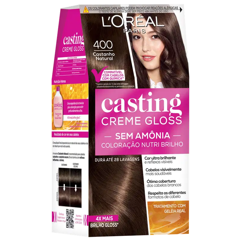 Casting Creme Gloss 400 Castanho Natural - Coloração
