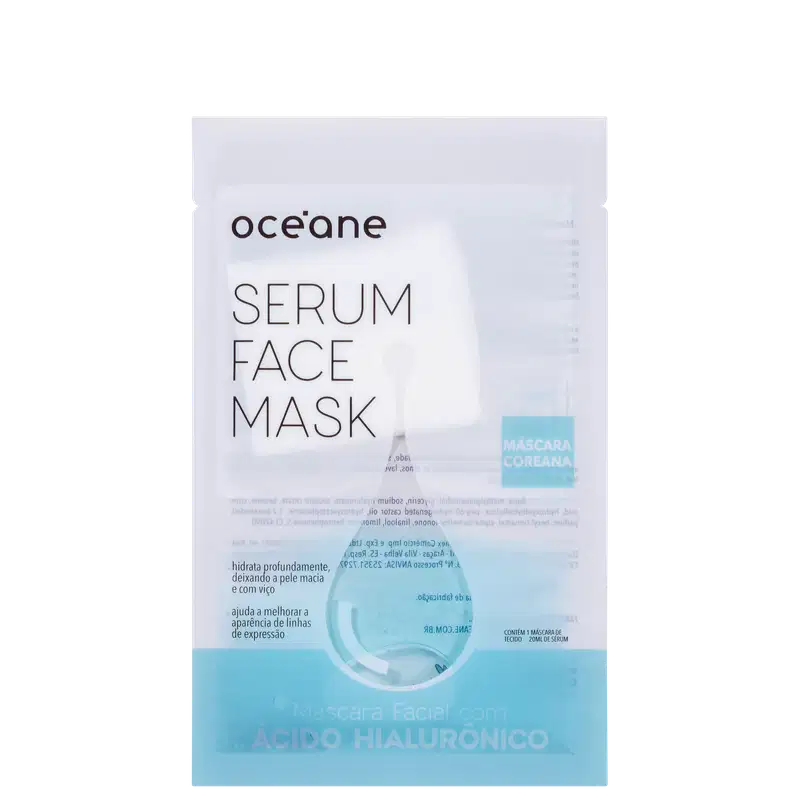 Océane Serum Face Mask Ácido Hialurônico - Máscara Facial 20ml