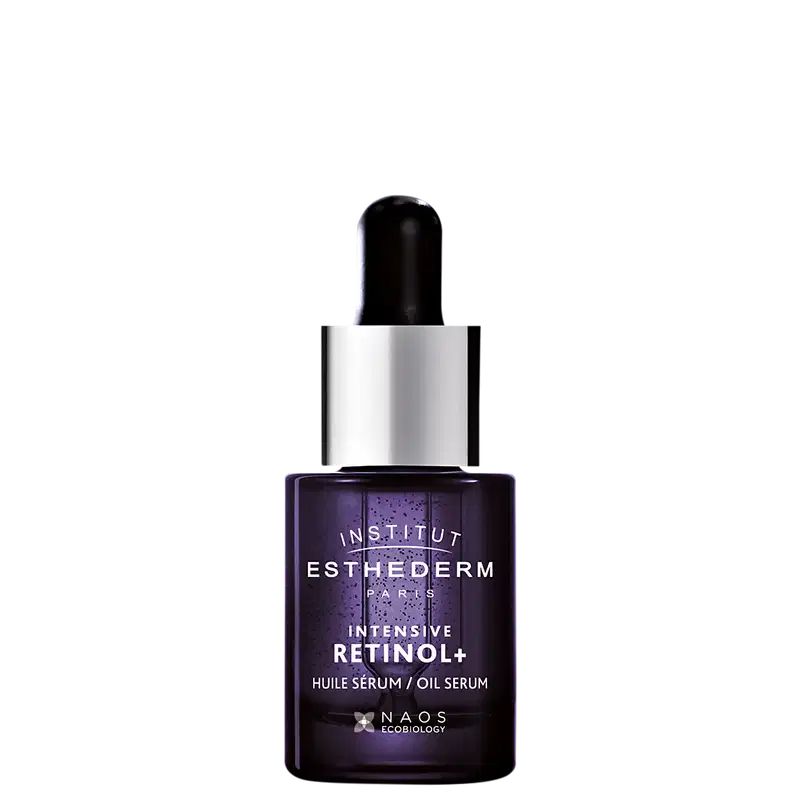 Sérum Esthederm Intensive Retinol+ Oil, com 15ml e embalagem azul