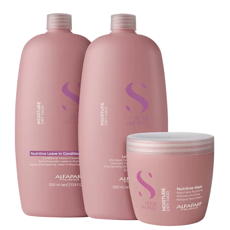 Kit Alfaparf Semi Di Lino Moisture Fios Protegidos (3 Produtos)