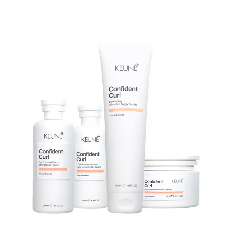Kit Keune Confident Curl Wavy – Ondas Definidas e Hidratadas (4 produtos)