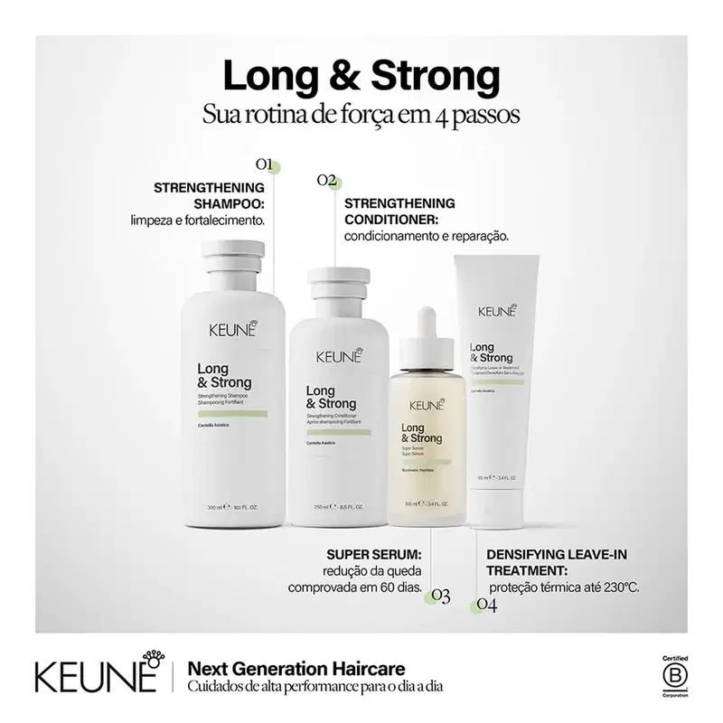 Kit Keune Long & Strong - Fortalecimento e Crescimento (2 produtos)