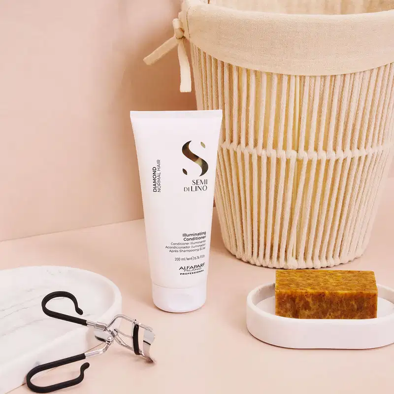Kit Alfaparf Semi di Lino Diamond Illuminating - Brilho Intenso e Cuidado Completo (4 produtos)