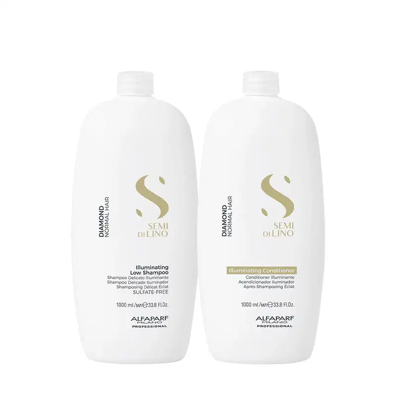 Kit Alfaparf Semi di Lino Diamond Illuminating - Revitalização e Brilho para os Fios (2 Produtos)