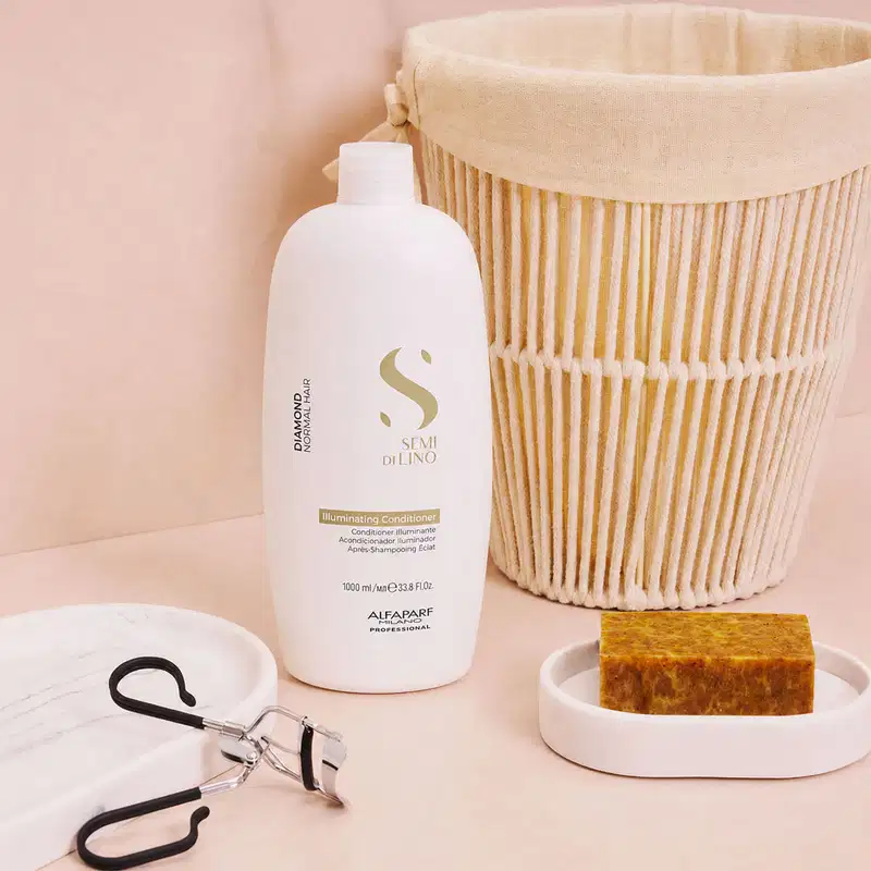 Kit Alfaparf Semi di Lino Diamond Illuminating - Rotina Profissional Completa (3 produtos)