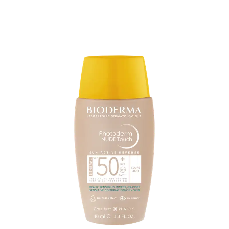Bioderma Photoderm Nude Touch Mineral FPS 50+ 2.0 - Protetor Solar Facial com Cor 40ml