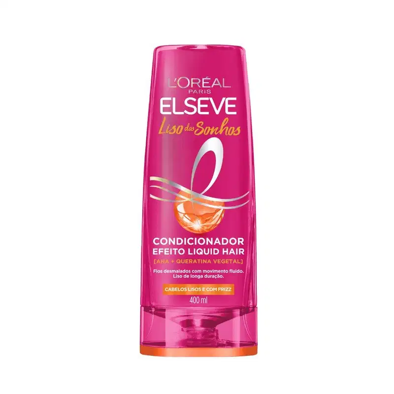 Kit Elseve Liso Dos Sonhos AHA + Queratina Vegetal Shampoo 400ml + Condicionador 400ml (2 produtos)